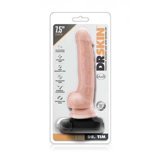 Seja um bom anfitrião e receba de braços abertos o Dr. Skin em sua casa!Vibrador realista com cabeça e corpo proeminente. Com forte base de sucção para brincadeiras "mãos livres" e comando de controlo para navegar entre