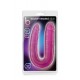 Dildo com duas glandes para uma dupla satisfação!Ideal para dupla penetração com um final mais grosso e outro mais fino, em formato em U, com curvatura rígida para um prazer sem precedentes.Material seguro para o cor