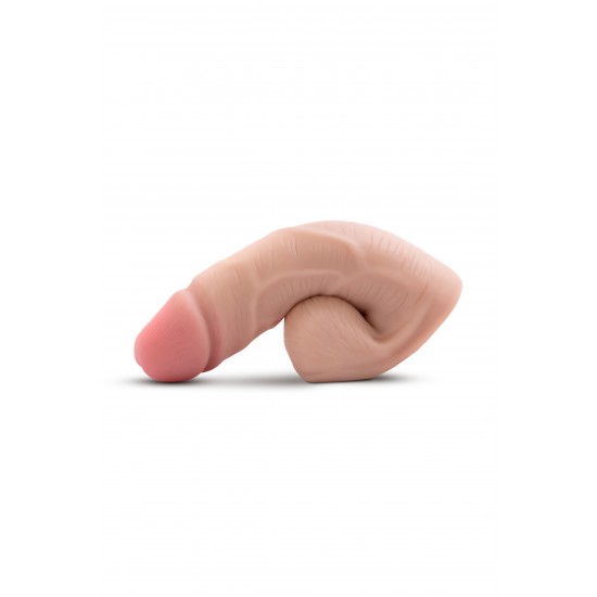 Penis suave e realista. Seu formato confortável cria um volume natural. Compatível com roupas íntimas, textura de pele realista e cabeça colorida para um efeito ainda mais realista. Feita de TPE premium, segura para o co