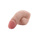 Penis suave e realista. Seu formato confortável cria um volume natural. Compatível com roupas íntimas, textura de pele realista e cabeça colorida para um efeito ainda mais realista. Feita de TPE premium, segura para o co