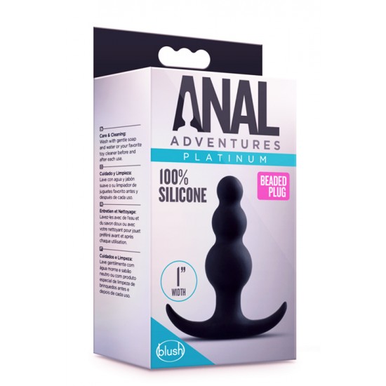 Para todos os que procuram novas sensações e prazeres a solo ou acompanhado! A Anal Adventures Platinum oferece opções anatomicamente direcionadas, todas feitas em 100% silicone, acetinado e curado a platina. O Beaded Pl