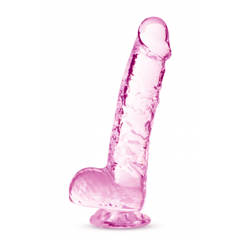 NATURALLY YOURS  6 CRYSTALLINE DILDO  ROSE