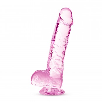 NATURALLY YOURS  6 CRYSTALLINE DILDO  ROSE