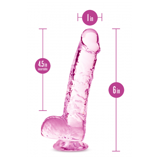 Para uma sensação realista, o vibrador de cristal de 15 cm da Naturally Yours foi feito para agradar. Esculpido à mão para um efeito realista, com a firmeza e flexibilidade ideais. A base com ventosa adere a quase qualqu
