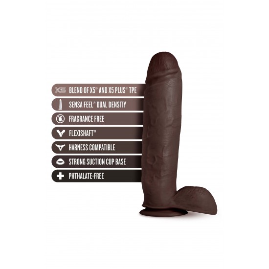AU NATUREL HUGE 10 DILDO CHOCOLATE AU NATUREL HUGE 10 DILDO CHOCOLATE