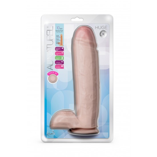 AU NATUREL HUGE 10 DILDO VANILLA