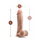 DR. SKIN MR. MAGIC 9 INCH DILDO WITH BALLS BEIGE