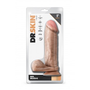 DR. SKIN MR. MAGIC 9 INCH DILDO WITH BALLS BEIGE