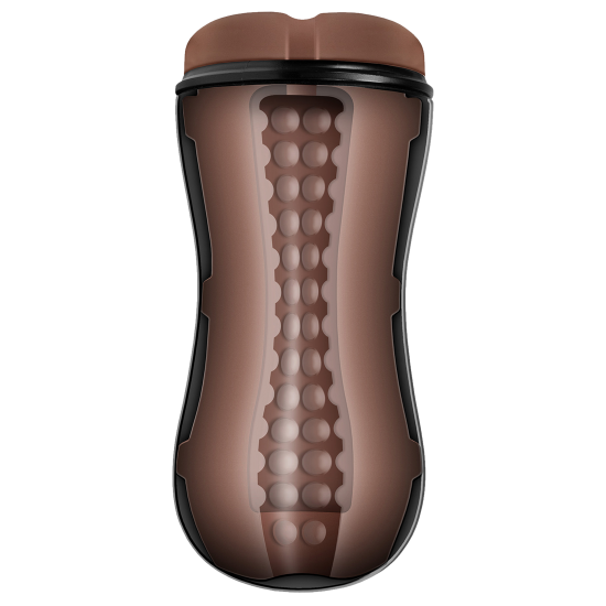 O Mecânico é cheio de diversão! Este masturbador de bolso é autolubrificante, basta adicionar um pouco de água ou saliva e tudo fica escorregadio. Aperte o copo e abra ou feche o controle da válvula de ar PerfectFlo para