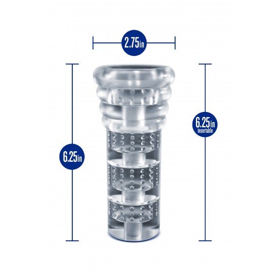 O masturbador RIZE LUZ possui a tecnologia de auto-lubrificação, um pouco de saliva ou água e já está! Lubrificado e pronto para dar-lhe prazer. O masturbador brilha no escuro, e com suas diferentes texturas e sensação a