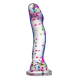 Hanky ​​Panky é um dildo transparente cheio de confete, pronto para a diversão! Apague as luzes e veja-o brilhar enquanto você brinca. A cabeça proeminente é perfeita para estimular o ponto G ou P e é feita de silicone P