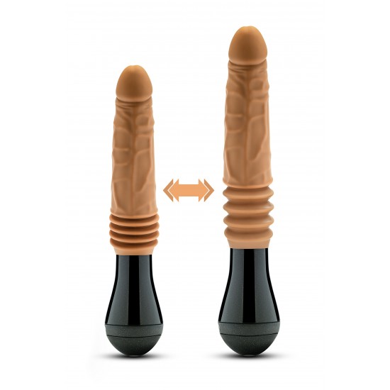 DR. SKIN DR. ARTHUR vibração, rotação e movimento de sobe-e-desce TAN DR SKIN está pronto para recebê-la! Seus 3 motores oferecem vibração, rotação e movimento de sobe-e-desce, em um único dildo. Feito em silicone macio conta com as tecnologias Pure Puria™ e UltraSilk® para um toque natura