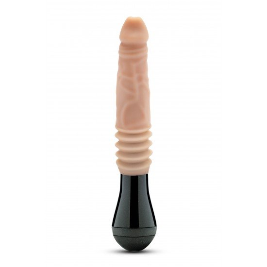 DR. SKIN DR. KNIGHT vibração, rotação e movimento de sobe-e-desce BEIGE DR SKIN está pronto para recebê-la! Seus 3 motores oferecem vibração, rotação e movimento de sobe-e-desce, em um único dildo. Feito em silicone macio conta com as tecnologias Pure Puria™ e UltraSilk® para um toque natura