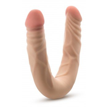 DR. SKIN PLUS 14” POSABLE DOUBLE DONG BEIGE