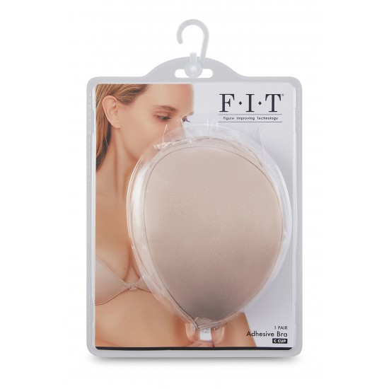 Sutiã de Tecido com silicone adesivo de Copa C Sutiã de silicone adesivo FIT (Tecnologia de Melhoramento da Figura) com bojo A, B, C ou D, preto, lavável e reutilizável. Aplicável para: Sem encostoDecote profundoSem alçasÀ prova de suor Instruções: Pele li