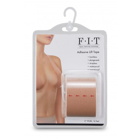 Fita para Lifting Corporal FIT (Tecnologia de Melhoria da Figura) 4,8 metros. Fita adesiva para lifting de uso único.Instruções: Pele limpa e seca. Loções ou óleos evitarão que a fita grude.Retire cuidadosamente o papel