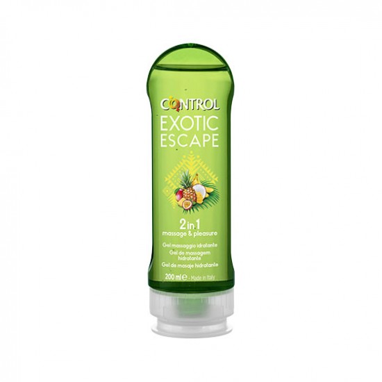 A magia de uma noite envolve momentos de prazer graças ao Exotic Escape, o novo gel de massagem 2 em 1 com um aroma exótico como os frutos da América do Sul.Tem uma acção hidratante e foi projectado para promover o bem-e