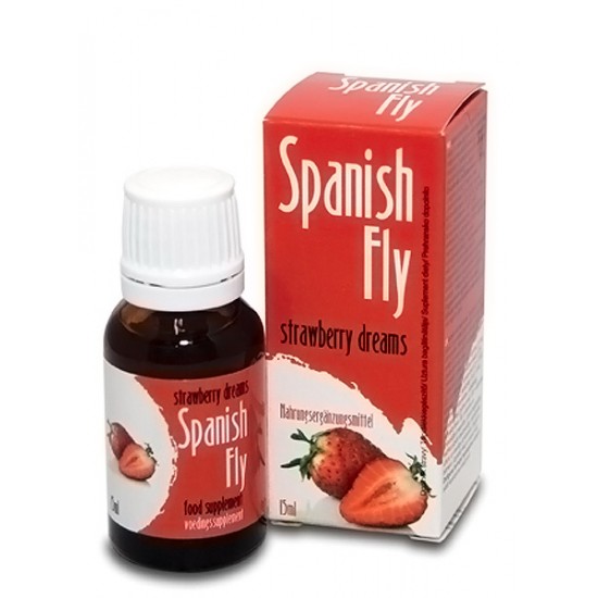 Para noites recheadas de paixão.O afrodisíaco Spanish Fly é um preparado a base de aminoácidos e vitaminas com aroma a morango, desenvolvido para homens e mulheres, muito eficaz no melhoramento do desempenho sexual de um
