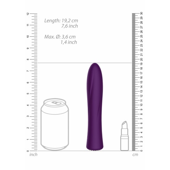 Vibrador Clássico Jewel c/ Caixa Recarregável Discretion Roxo O Vibrado DISCRETION é silencioso, oferecendo um poderoso soco orgástico quando necessário. É a nova geração do F1 Motor, com 10 modos diferentes para escolher, que acelera na cabeça pulsante para estimulação extra do cl