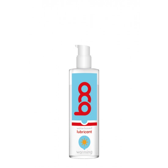 Lubrificante Base de Água Efeito Quente Boo 150ml A base para um ambiente descontraído e sensual é a confiança nos produtos que usa.Lubrificante com ingredientes de qualidade, à base de água, com efeito de aquecimento e que lhe permite prolongar e intensificar os seus m