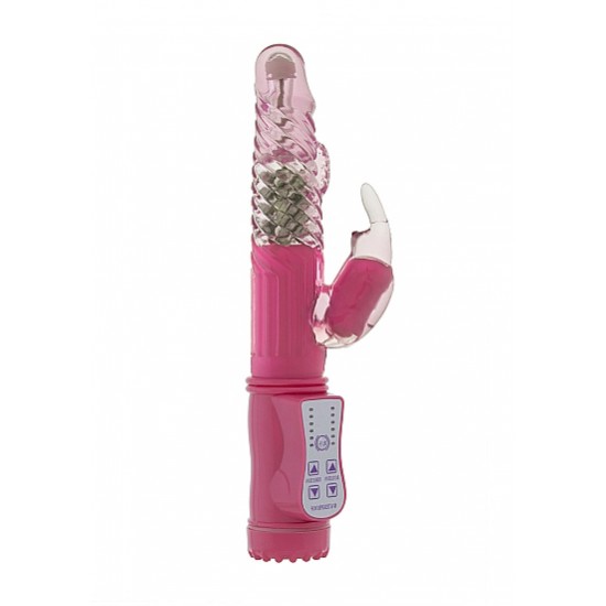 Vibrador com Estimulador clitoris Coelho Rabbit 22cm Rosa