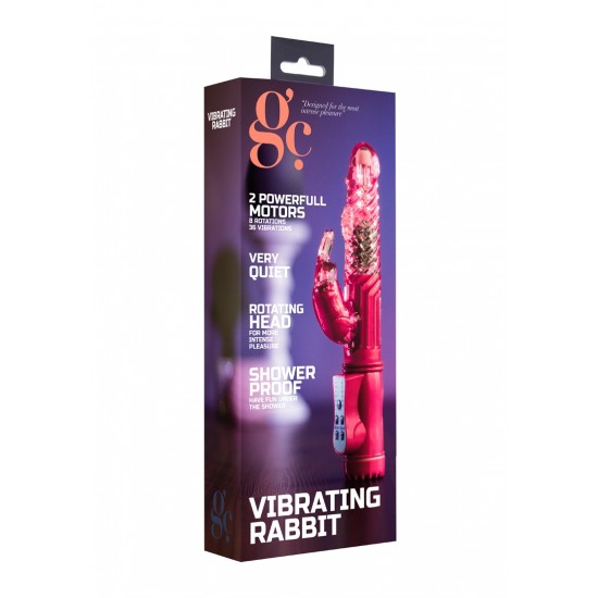 Vibrador com Estimulador clitoris Coelho Rabbit 22cm Rosa