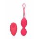 Vibrating Egg with Remote  Control - Strawberry Red