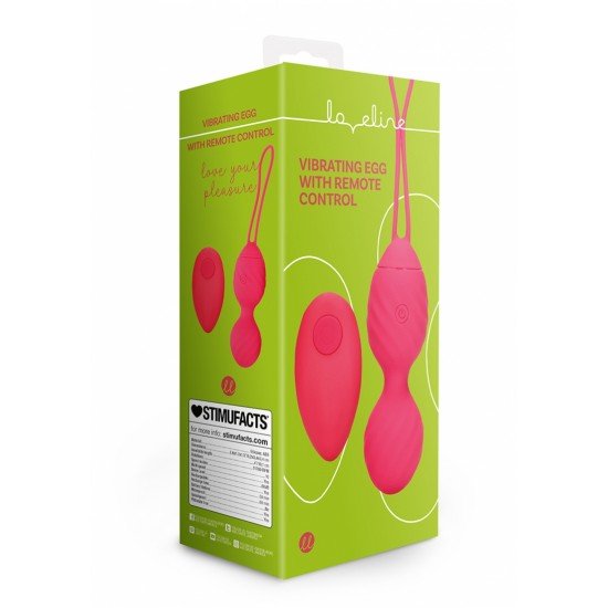 Vibrating Egg with Remote  Control - Strawberry Red