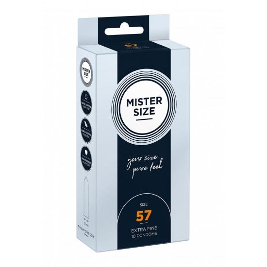 Preservativos Mister Size 57 mm 10uni Às vezes, o padrão simplesmente não é suficiente! Ao rolar o preservativo, você provavelmentejá experimentou o aborrecimento quando não parecia tão confortável. Isso vem como nãosurpresa, se você ainda não descobriu seu