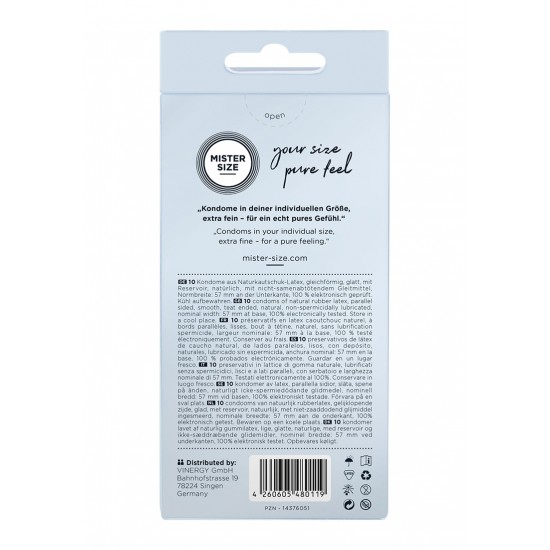 Preservativos Mister Size 57 mm 10uni Às vezes, o padrão simplesmente não é suficiente! Ao rolar o preservativo, você provavelmentejá experimentou o aborrecimento quando não parecia tão confortável. Isso vem como nãosurpresa, se você ainda não descobriu seu