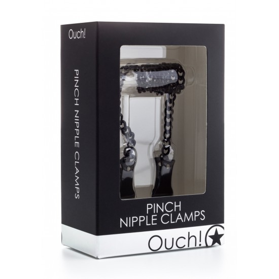 Pinch Nipple Clamps - Black - Sex Shop Fruto Proibido