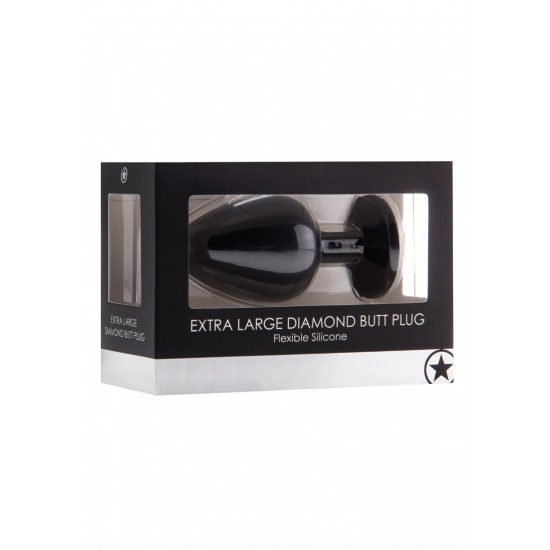 Plug Anal Extra Grande Diamond Preto