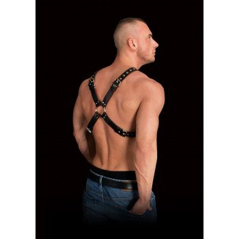 Arnês de Torso Bondage Adonis Pele Preto