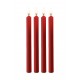 Teasing Wax Candles Large - Parafin - 4-pack - Red
