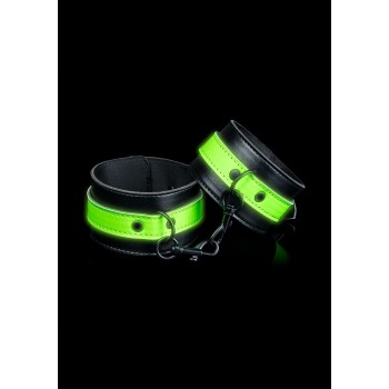 Ankle cuffs - Glow in the Dark - Neon Green/Black