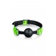 Breathable Ball Gag - Glow in the Dark - Neon Green/Black