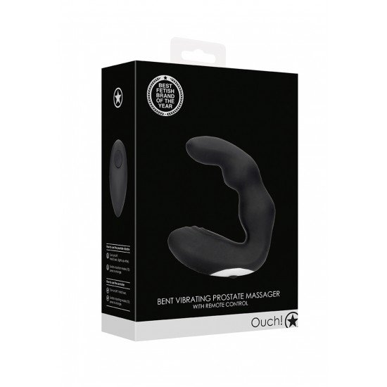 Estimulador de próstata vibratório curvado com controle remoto Preto Aumente o seu prazer com o Massageador de Próstata Vibratório Curvado. Com a sua forma única e levemente curvada, este vibrador de silicone preto foi especialmente projetado para proporcionar sensações incríveis em todo