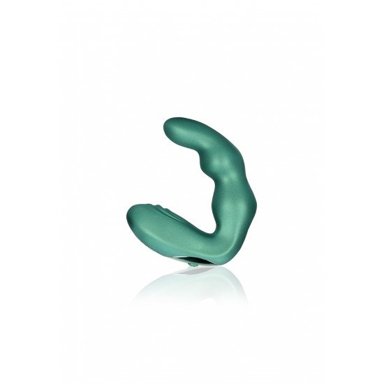 Estimulador de próstata vibratório curvado com controle remoto Verde Aumente o seu prazer com o Massageador de Próstata Vibratório Curvado. Com a sua forma única e levemente curvada, este vibrador de silicone preto foi especialmente projetado para proporcionar sensações incríveis em todo