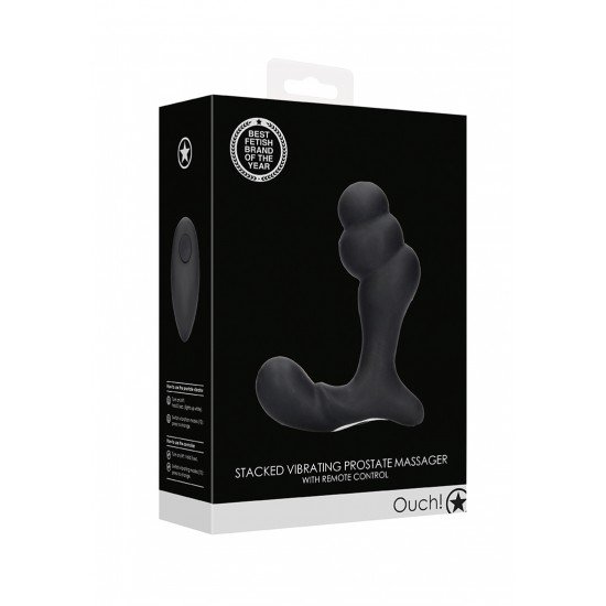 Este massajador vibratório de próstata preto Stacked promete níveis de êxtase sem precedentes. A inovadora forma de esfera empilhada oferece uma estimulação de cortar a respiração que excede todas as expectativas. O cont