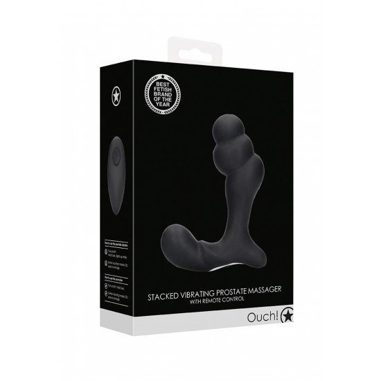 Massajador próstata vibratório com bola - Preto Este massajador vibratório de próstata preto Stacked promete níveis de êxtase sem precedentes. A inovadora forma de esfera empilhada oferece uma estimulação de cortar a respiração que excede todas as expectativas. O cont