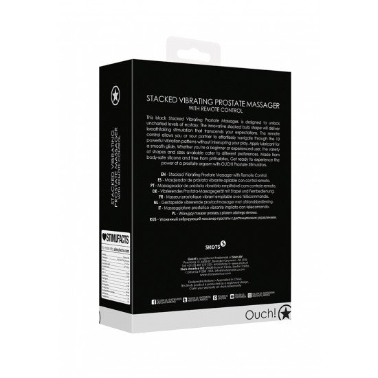 Massajador próstata vibratório com bola - Preto Este massajador vibratório de próstata preto Stacked promete níveis de êxtase sem precedentes. A inovadora forma de esfera empilhada oferece uma estimulação de cortar a respiração que excede todas as expectativas. O cont