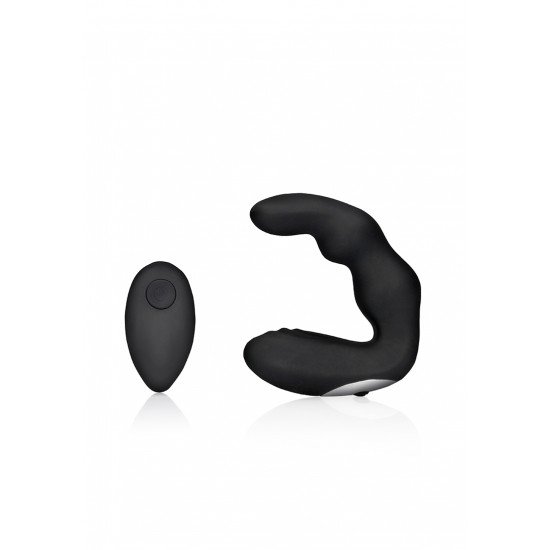 Estimulador de próstata vibratório curvado com controle remoto Preto Aumente o seu prazer com o Massageador de Próstata Vibratório Curvado. Com a sua forma única e levemente curvada, este vibrador de silicone preto foi especialmente projetado para proporcionar sensações incríveis em todo