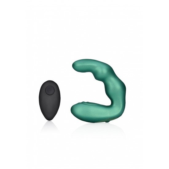 Estimulador de próstata vibratório curvado com controle remoto Verde Aumente o seu prazer com o Massageador de Próstata Vibratório Curvado. Com a sua forma única e levemente curvada, este vibrador de silicone preto foi especialmente projetado para proporcionar sensações incríveis em todo