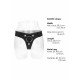 Arnês em Pele Strap-On Elástico RealRock Some um dildo com, ou sem vibração, a este arnês e penetre bem fundo no corpo da sua cara metade!Este arnês vem munido com um anel metálico que lhe permite utilizar variados dildos até 5cm de diâmetro.As tiras são elás