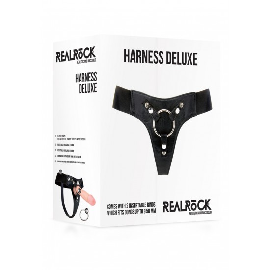 Arnês em Pele Strap-On Deluxe Preto Arnês em Pele Strap-On Deluxe Preto