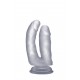 O dobro da diversão significa o dobro do prazer com este dildo realista duplo da RealRock!Eleve o seu prazer a outro patamar de deleite com este dildo com um pénis de 10cm inseríveis para prazer vaginal e outro curvo