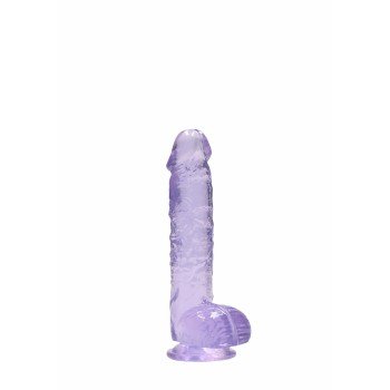 6 / 15 cm Realistic Dildo With Balls - Purple
