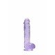 Dildo realistico com testiculos 15cm Lilas - RealRock Este modelo REALROCK CRYSTAL CLEAR foi projetado com bolas realistas para uma experiência realística aprimorada. Todos vêm com uma ventosa resistente para que você possa colá-los em praticamente qualquer superfície