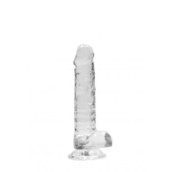 7 / 18 cm Realistic Dildo With Balls - Transparent