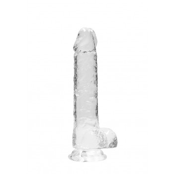 8 / 20 cm Realistic Dildo With Balls - Transparent